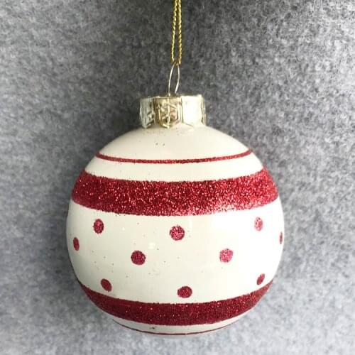 Christmas tree decoration glass ornament small shopping mall window display 8cm red dot spot