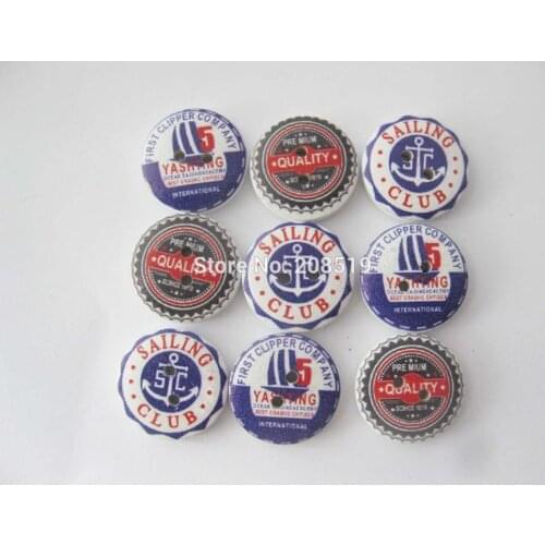 WBNNVO Vintage seaman sewing buttons 20mm 100pcs mix colors DIY handmade crafts accessories