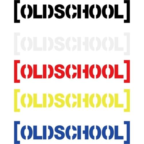 Fun Car Styling Oldschool Vinyl Reflective Car Sticker Decal Black /Silver white/red/yellow/blue