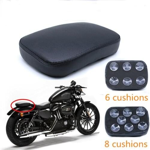 Motorcycle Rear Passenger Cushion 6/8Suction Cups Suction Seat For Harley Motorcycle/Cruiser/Chopper/Custom Retro