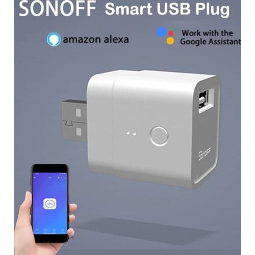 1-30pcs SONOFF Micro 5V Wifi USB Smart Adaptor for eWelink Remote control Automation Compatible with Alexa Google Home Assistant