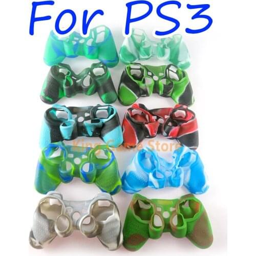 1pc/lot Camouflage Silicone Case Protective Skin Cover For Sony Playstation 3 PS3 Controller Silicone Gel Rubber Case