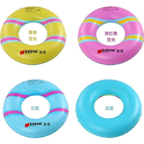 Inflatable Printed Ring Swim Tube 3 sizes Durable Swimming Circle Floating for adults Children 1 pack Blue Pink Green Yellow