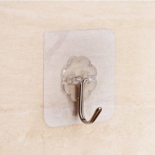 10pcs/set Transparent Strong Self Adhesive Door Wall Hangers Hooks Suction Magic Hanging Hooks For Kitchen Bathroom Accessories
