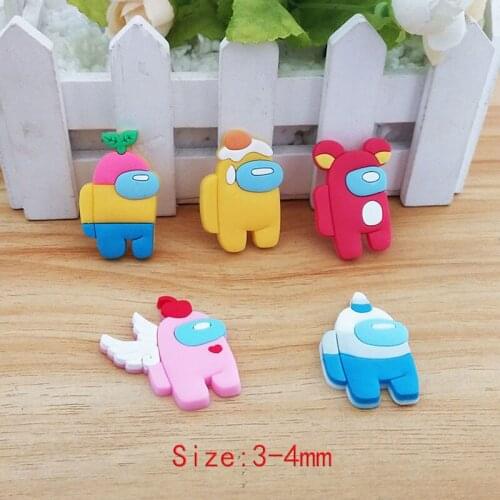 10Pcs Flying Cartoon Silicone Figure Flatback Cabochon PVC Rubber Craft For Hair Jewelry Accessories DIY Scrapbooking Decoration