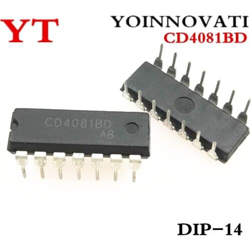 100pcs/lot CD4081BD CD4081 DIP-14 IC