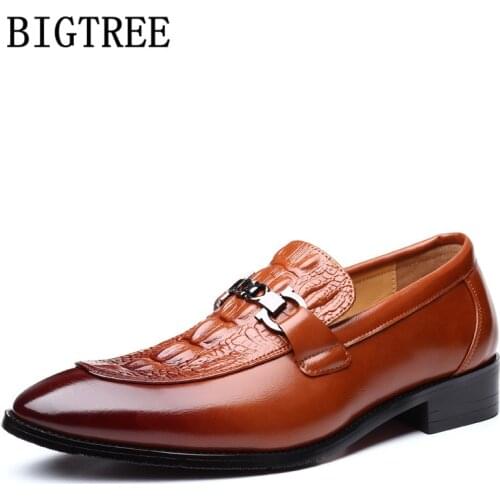 2021 Italian Brand Men Shoes Crocodile Leather Dress Shoes Men Oxford Shoes For Men Formal Mariage Wedding Shoes Zapatos Hombre