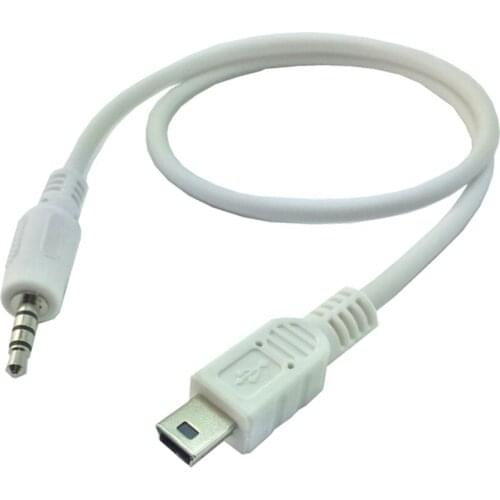 3.5 mm 3.5mm Stereo Male to Micro & MINI USB 5Pin Male audio Adapter Convertor connector Cable 0.5M 50cm for MP3 MP4 headset