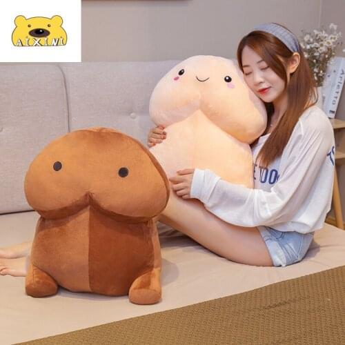 30cm Smile Penis Plush Toy Soft Sexy Toy Stuffed Funny Pillow Flesh-colored Cushion Simulation Gift for Girlfriend Kawaii Plush