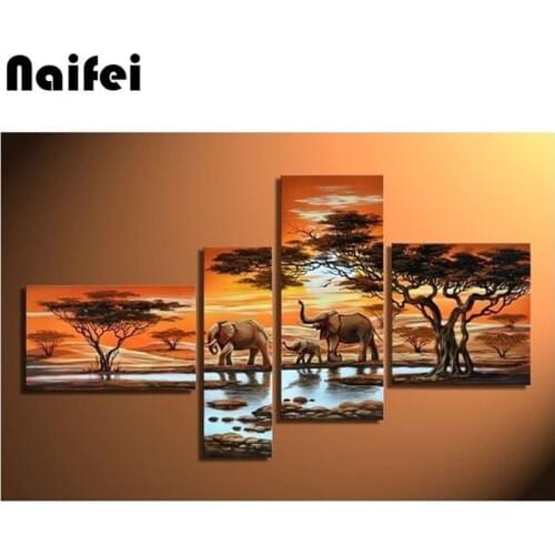 3d 4pcs diamond painting cross stitch painting full square drill embroidery rhinestones painting 4pcs kits triptych painting