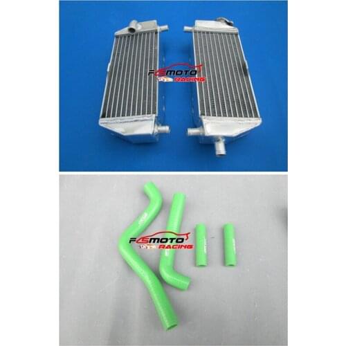 L&R Aluminum Radiator + Hose Cooling For 00 01 95 96 97 98 99 Kawasaki KX 125 KX 250 1994-2002
