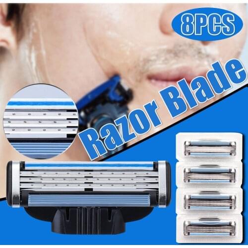8pcs/pack Mens Safety Razor Blades Face care Shaving blades Manual shaving Cassette for minleaf ML-GT3