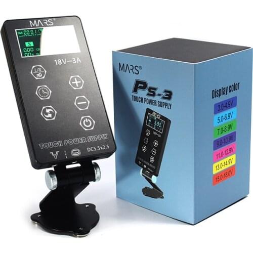 PS3 Tattoo Power Supply Source 3Amp Powerful Current Voltage Colorful Screen use without Foot Pedal