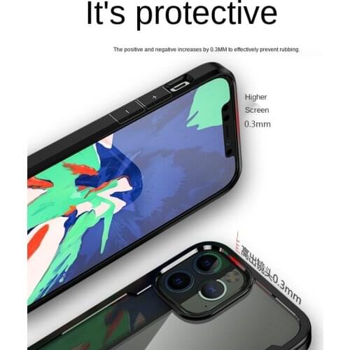 Bumper Cover for Apple Iphone 12 mobile phone Case for iPhone 12 Pro transparent anti-falling case for Apple 12 pro max cases