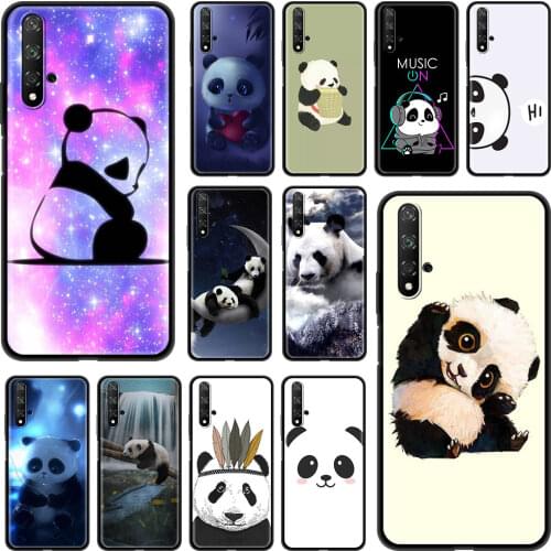 Case For Huawei P30 Lite P Smart Z Y6 Y7 2019 P40 Pro P20 Honor 9X 8X Play 9A 20 9S Phone Cover Shell Super Cute Panda Funda Sac