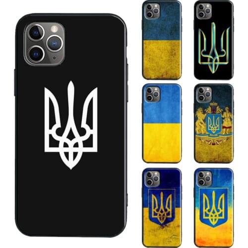 Ukraine Flag Coat of Arms TPU Case For iPhone 12 Pro Max mini X XR XS Max 6S 7 8 Plus SE 2020 11 Pro Max Cover