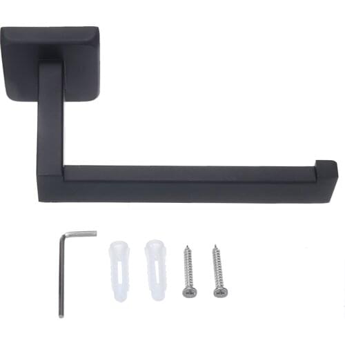 Matt Black Modern Wall Mount Toilet Roll Paper Holder Rack For Bedroom Bathroom Accessories Toilet Paper Towel Roll Holder