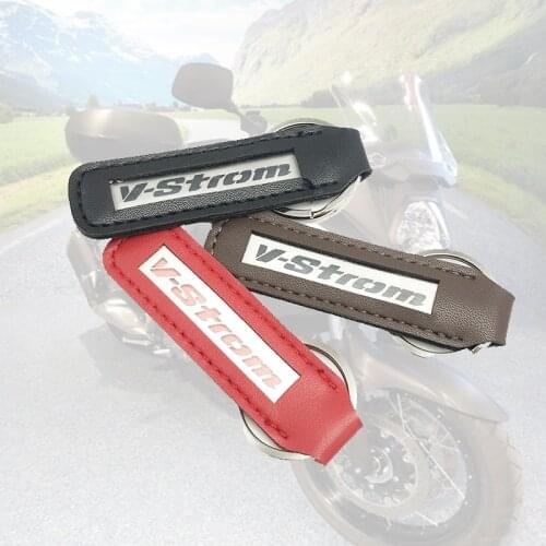 For SUZUKI V-STROM VSTROM DL650 DL250 Key Holder Leather Keychain Fashion Keychain Motorcycle Key Chain Key Ring Keyring Gift