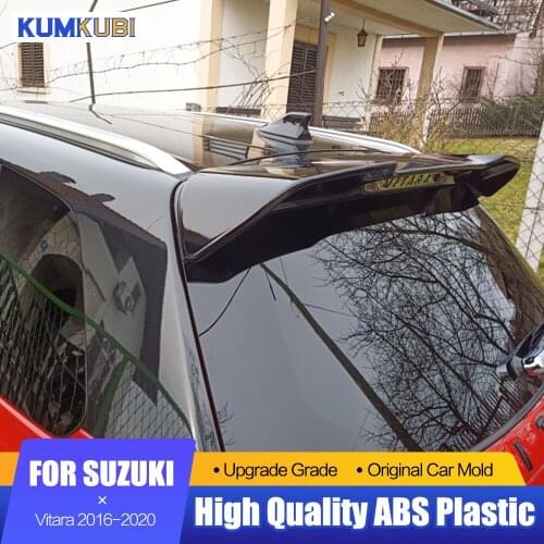 For Suzuki Vitara 2016-2020 Auto Part ABS Plastic Material Unpainted Color Rear Trunk Wing Lip Spoiler Decoration Car Styling