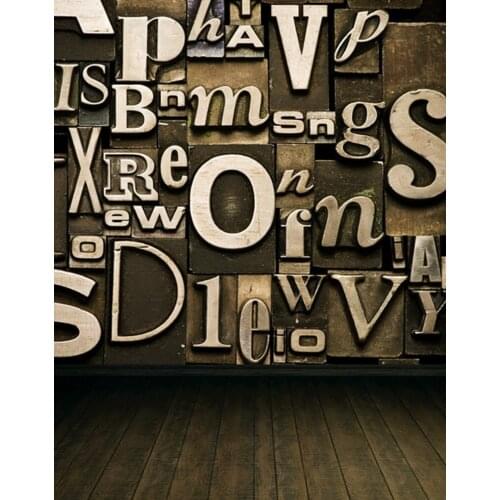 5x7ft Wooden Floor Word Photography Backdrops Photo Props Studio Background