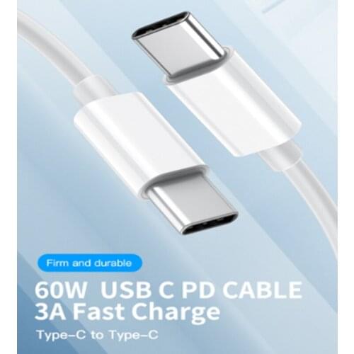 USB Type C To USB C Cable For XIAOMI Redmi Samsung Type-C PD 60W Fast Quick Charge 4.0 USB-C Cable For MacBook IPad