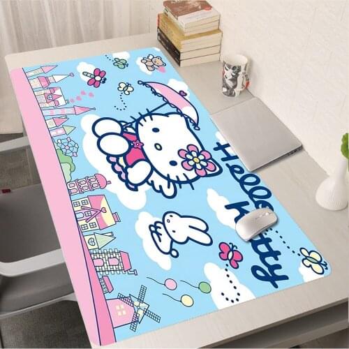 Mouse Pad Hellos Cat Kittys Mousepad Keyboard Accessories Pad On The Table Pc Gamer Complete Gaming Mat Computer Cute Desk Mat