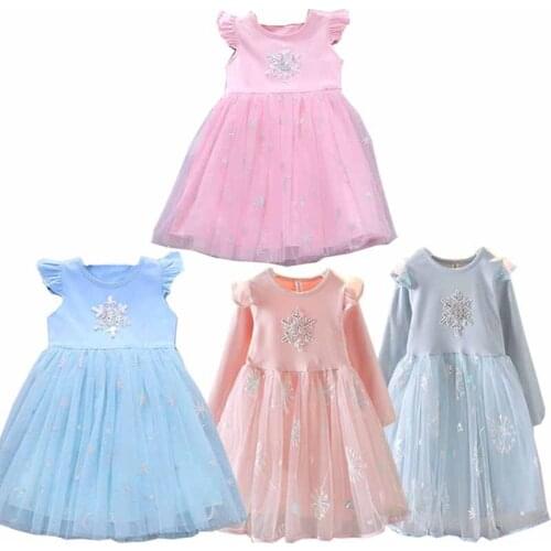 Summer Girls Rapunzel Princess Cosplay Dresses Tutu Party Gift Aurora Snow White Mesh Ball Gown Birthday Costume Vestidos