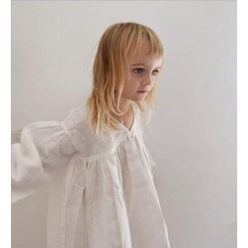 2021 Korea style girls dress fashion cotton full sleeve autumn girls dresses