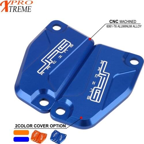 Orange Blue Front Brake & Clutch Fluid Reservoir Cap Cover For HUSQVARNA TC85 2014 2015 2016 2017 2018 14 15 16 17 18 TC65 17 18