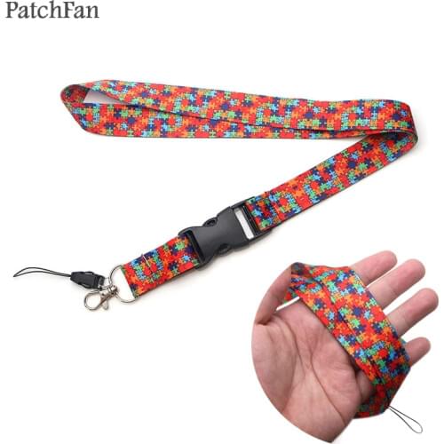 Patchfan Autism Awareness Jigsaw Puzzle Key lanyards for keys in Mobile Phone neck straps badge holders webbings necklace A1157