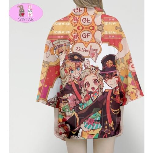 COSTAR Anime Toilet-Bound Hanako-kun Nene Nanamine Sakura Printed Japanese Style Kimono Shirts Unisex