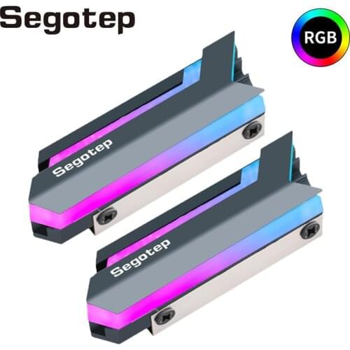 Segotep M.2 SSD Heatsink RGB SATA AUTO/5V SYNC Radiator Heat sink Cooling Passive Heat Cooler for PCIE NVME SATA M.2 2280 SSD