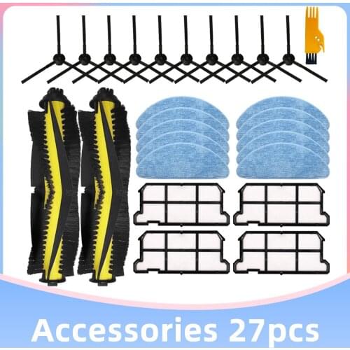 Strainer Filter Mop Cloth Roller Brush Spin Brushes for Chuwi iLife V7 / V7s / V7s Pro V7s Plus Robot Vacuum Cleaner Spare Parts
