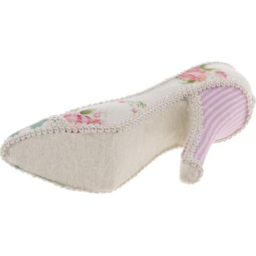 Chic Flower High Heel Shoe Rings Jewelry Display Holder Showcase Home Decor