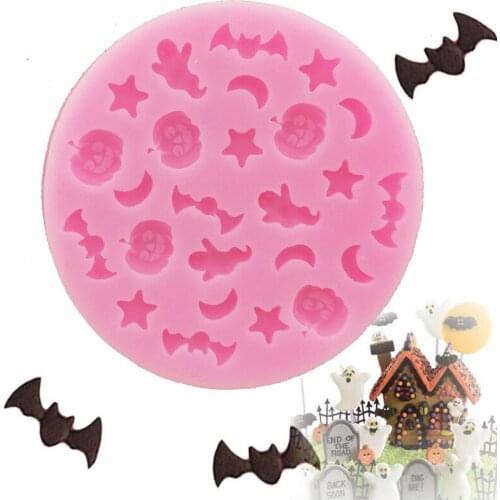 Silicone Halloween Bat Fondant Cake Baking Chocolate Moulds Gum Paste Decor
