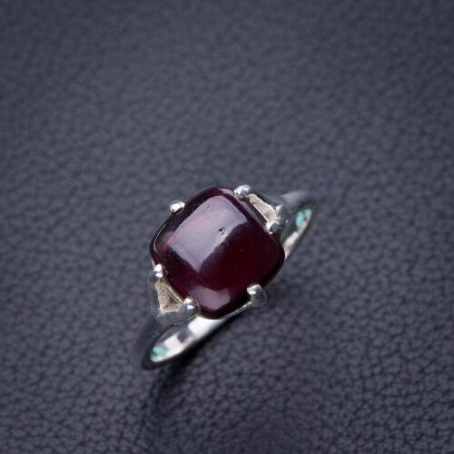 StarGems Natural Amethyst Handmade 925 Sterling Silver Ring 7 D8423