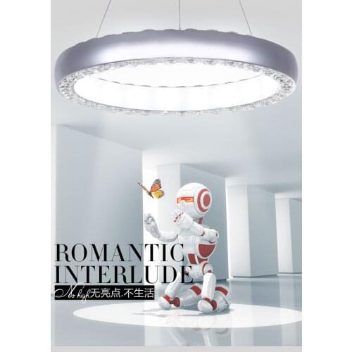 LED Pendant Lamps/ K9 Crystal Light/ Modern Living Room/Dining Room/Kitchen/Study Room/Office Metal size 68 *68*5cm light