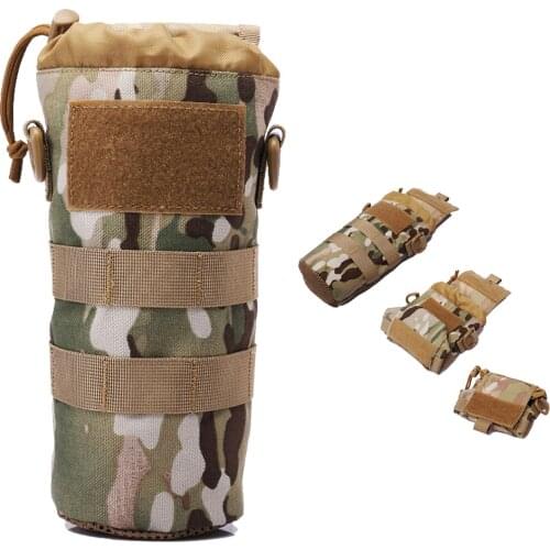 Tactical Molle Water Bottle Bag Pouch Upgraded Travel Holder Sport Bag Outdoor Hydration For Camping Hiking Fishing Folding Bags