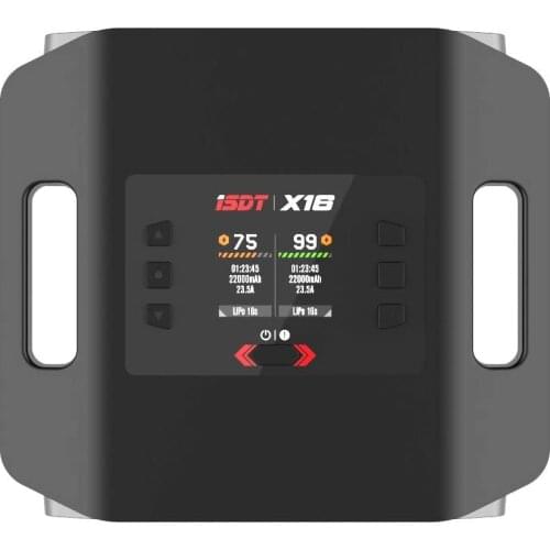 ISDT X16 2X1100W 2X20A 2-16S Lipo Battery Charger AC/DC Smart Battery Balance ChargerDischarger for Life,LiPo,LiHv,ULiHv