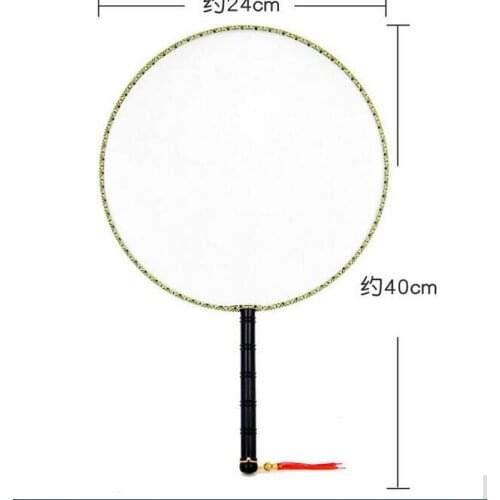 10 pieces / lot New blank round fans Chinese imitation silk fans Fancy event and party items