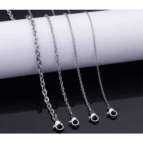 12pcs Lot 3mm 24'' Fashion Oval Link chain Necklace Stainless steel Chain strong ROLO CHAIN
