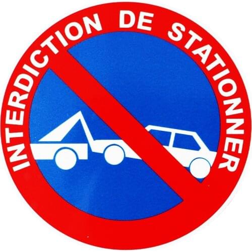 13cm*13cm Creative Here No Parking Sticker Pvc Personality Auto Windshield Laptop Decal DecorationSuitable for All Kinds of Cars