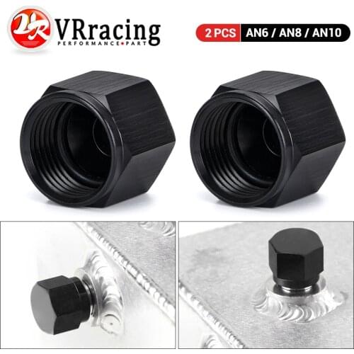 2 Piece AN6 AN8 AN10 Adapter Female Flare End Cap Plug Tube Nut Hexagon Head Port Blanking Plugs Cap Lock Hose Connector Fitting