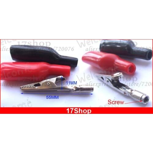 20PCS Alligator Clip Insulated Screw Applying for Multimeter Test Probes