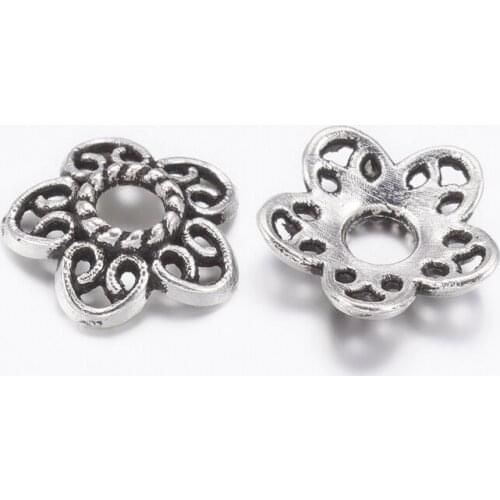 PandaHall 800pc Alloy Bead Caps for Jewelry Making DIY Findings Antique Bronze Color Lead Free and Nickel Free