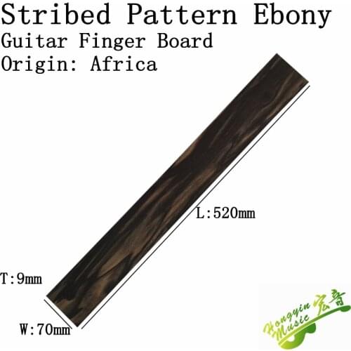 African Striped Pattern Ebony For Classical Guitar Electric Guitar Acoustic Guitar Ukulele Fingerboard DIY Guitar Fretboard
