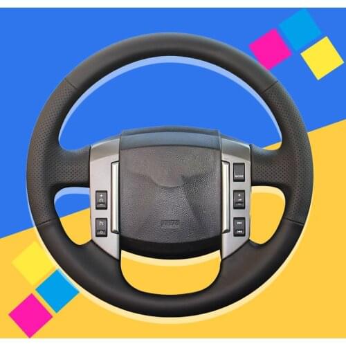 Auto Braid On The Steering Wheel Cover for Land Rover Discovery 3 2004-2009 Car Braiding Covers Interior Accessories Car-styling