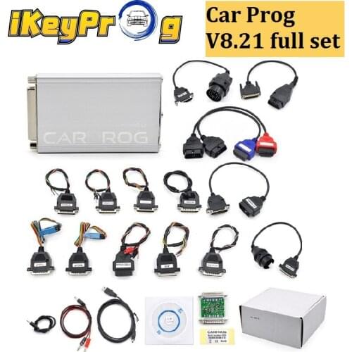 Carprog V8.21 +Keygen Full Adapter Car Prog V10.93/8.21 For Airbag/Radio/Dash/IMMO/ECU Programmer Auto Repair Tool