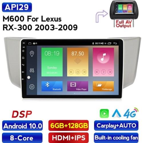 6G+128G Android 10 8Core Car Multimedia Video Player For Lexus RX330 RX350 RX300 2003 2004-2009 Bluetooth WI-FI GPS Radio DVD