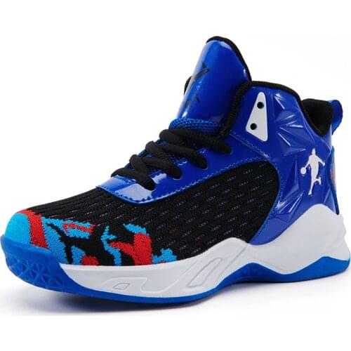 Big Children Basketball Shoes High Top Soft Non-slip Sneakers Kids Shoes Thick Sole Boys Sports Shoes for Boys Trainer Basket